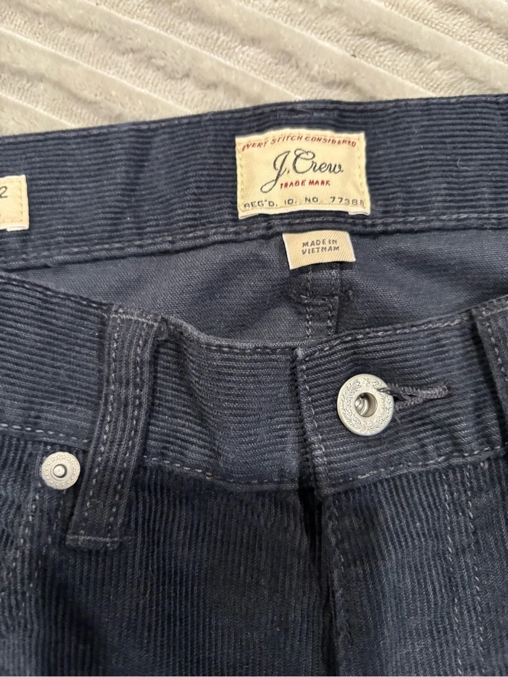 J. Crew Men's Navy Corduroy Pants
